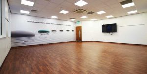 Installation of Polyflor health and safety flooring Manchester city centre