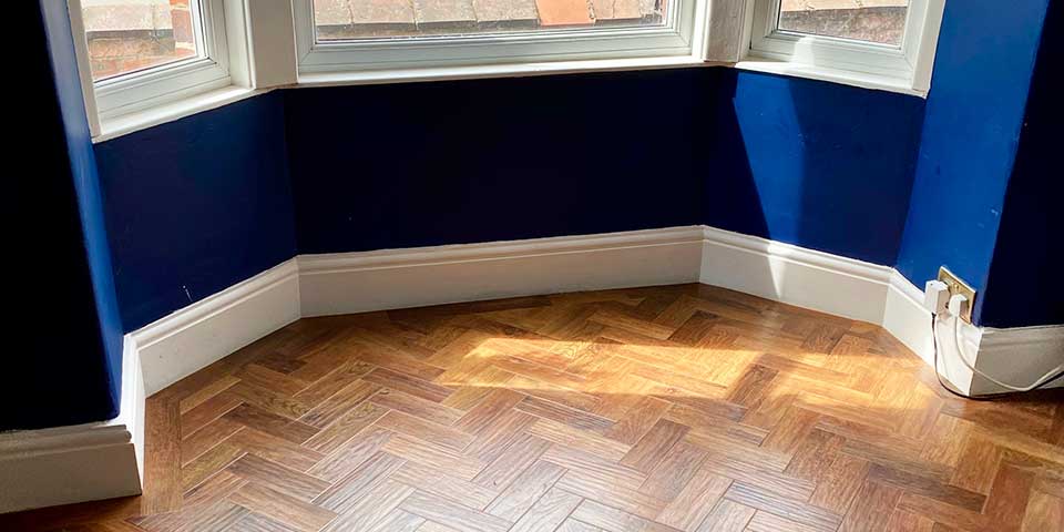 This is an Installation of Karndean flooring installed in a lounge of a residential property in Didsbury, M20.
