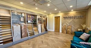 Huge Woodpecker flooring showroom in Manchester